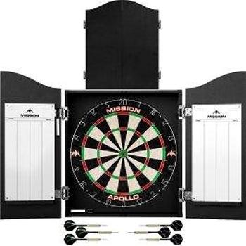 Mission Home Darts Centre - Kabinet s terčem a šipkami - Plain Black (216668)