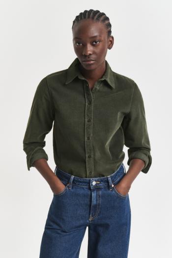 KOŠILE GANT REG CORD SHIRT GREEN LAGOON