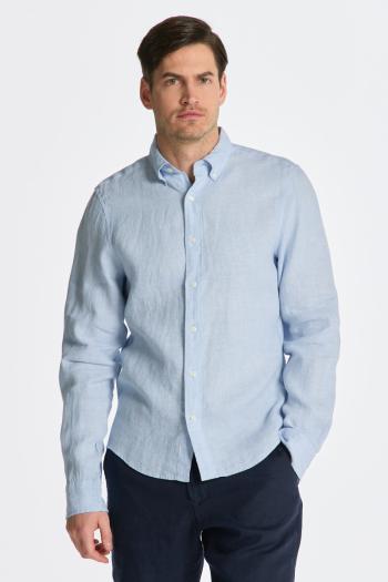 KOŠILE GANT SLIM LINEN SHIRT CAPRI BLUE