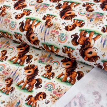 Szabadidő anyag Pretty unicorns design A digital print