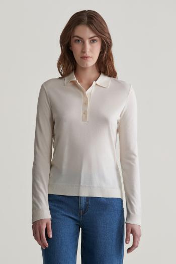 POLOKOŠILE GANT REG SEAMLESS LS POLO CREAM