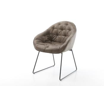 Jídelní židle Gaio-Flex vintage tenká podnož černá taupe