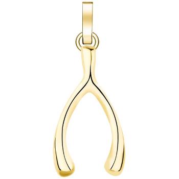 Rosefield Slušivý pozlacený přívěsek Wishbone The Pendant PE-Gold-WISHBONE