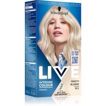 Schwarzkopf LIVE Intense Colour permanentní barva na vlasy odstín B11 Mrazivá blond 2x60 ml