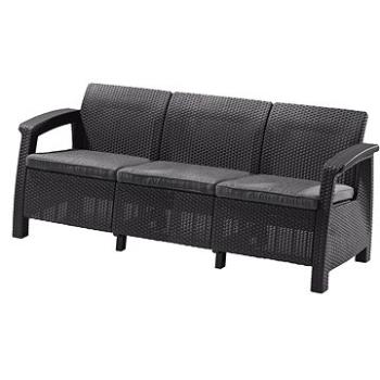 KETER Lavice zahradní CORFU LOVE SEAT MAX, grafit 182cm (17/425)