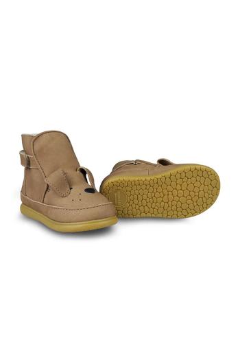 Dětské kožené zimní boty Donsje Dubu Classic Shoes Dog béžová barva, 1500405