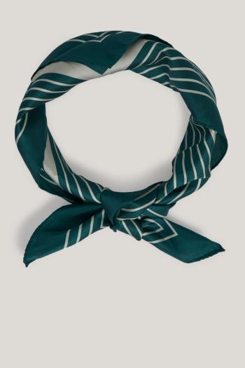 ŠÁTEK GANT MONOGRAM BORDER SILK SCARF DEEP FOREST