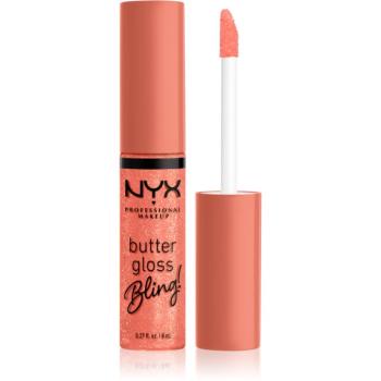 NYX Professional Makeup Butter Gloss Bling lesk na rty třpytivý odstín 02 Dripped Out 8 ml