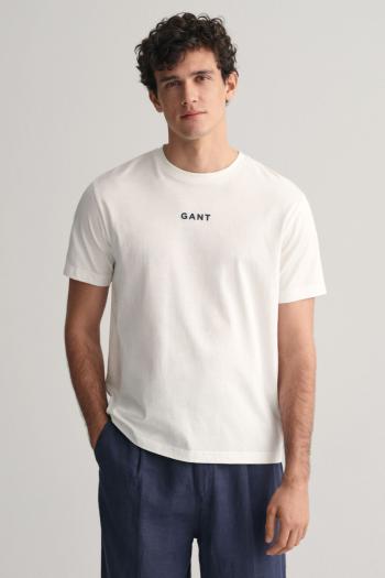 TRIČKO GANT CONTRAST SMALL LOGO TSHIRT EGGSHELL