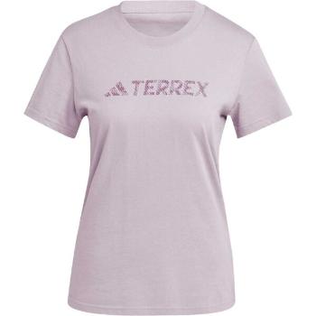 adidas TERREX CLASSIC LOGO TEE Dámské triko, růžová, velikost