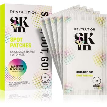 Revolution Skincare Skindividual Clearly Clarify Spot, Dot, Go! Salicylic Acid Spot Patches plasturi pentru piele problematică impotriva acneei 60 buc
