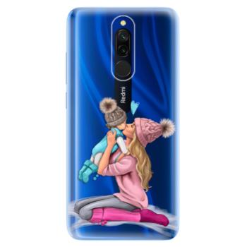 Odolné silikonové pouzdro iSaprio - Kissing Mom - Blond and Boy - Xiaomi Redmi 8