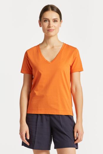 TRIČKO GANT ORIGINAL V-NECK SS T-SHIRT PUMPKIN ORANGE