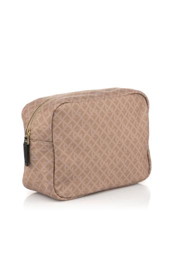 KOSMETICKÁ TAŠKA GANT D1. MONOGRAM PRINT WASH BAG DARK KHAKI