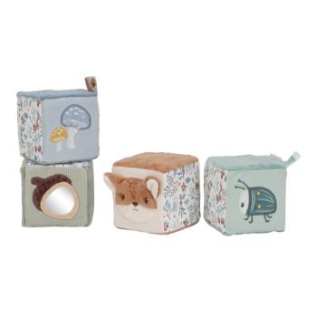 Little Dutch Forest Friends Soft Blocks plyšové kostky 0 m+ 4 ks