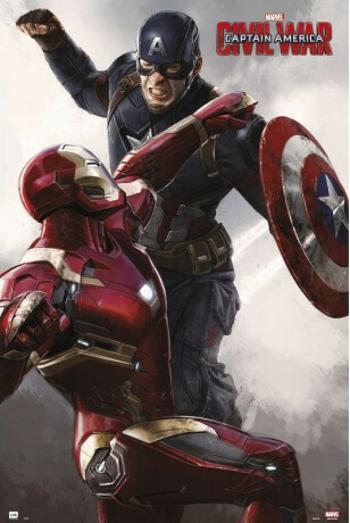 Plakát Capitain America Civil War - Cap VS Iron Man