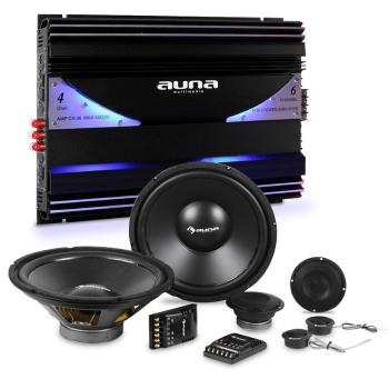 Auna CS Comp 10, HiFi sestava do auta, kompletní sada reproduktorů / 6kanálový koncový zesilovač