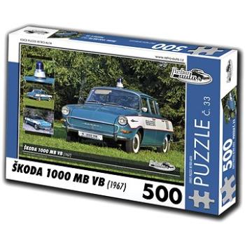 Retro-auta Puzzle č. 33 Škoda 1000 MB VB (1967) 500 dílků (8594047726334)