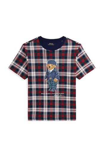 Dětské bavlněné tričko Polo Ralph Lauren vínová barva, 323953041001