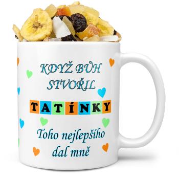 Hrnek Když bůh stvořil tatínky (Náplň hrníčku: Tropická směs)