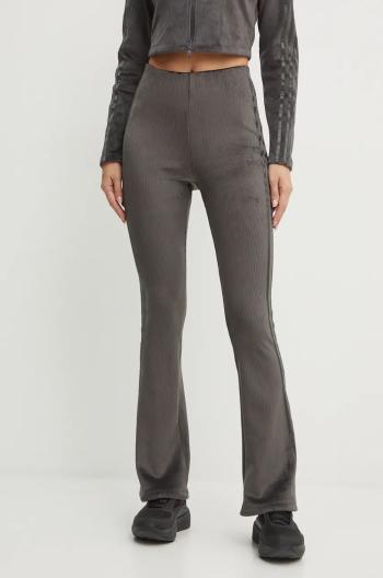 Tepláky adidas Originals Femme Galore Rib Flared Legging šedá barva, hladké, JN3024