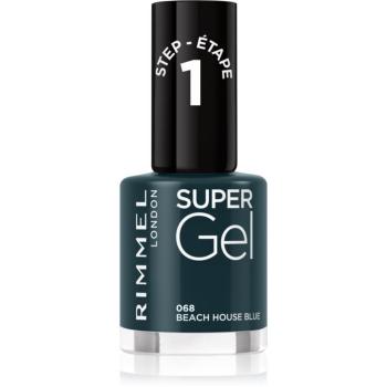 Rimmel Super Gel gelový lak na nehty bez užití UV/LED lampy odstín 068 Beach House Blue 12 ml