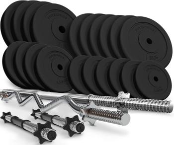 Physionics 91844 PHYSIONIC Vzpěračský set se závažím, hvězdicové zámky 105 kg