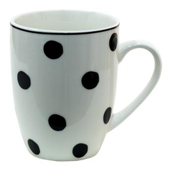 Porcelánový hrnek s černými puntíky Black Dot - 350 ml BDMU