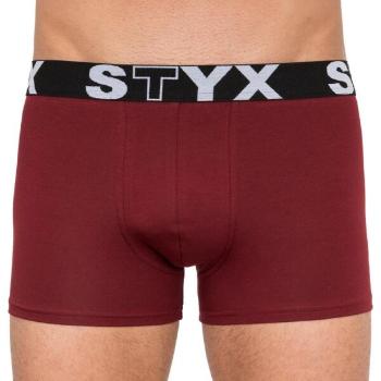 Styx MEN'S BOXERS LONG SPORTS RUBBER Pánské boxerky, vínová, velikost