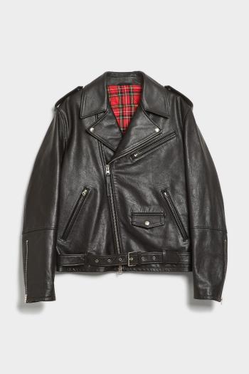 BUNDA GANT D1. LEATHER BIKER JACKET BLACK