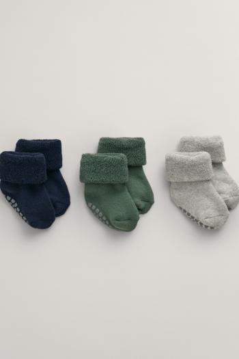 PONOŽKY GANT SOCKS 3-PACK GIFT BOX MUTED GREEN