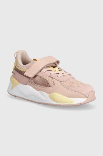 Dětské sneakers boty Puma RS-X Metallic AC+ PS růžová barva