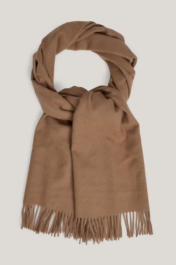 ŠÁLA GANT WOOL WOVEN SCARF CARAMEL BEIGE