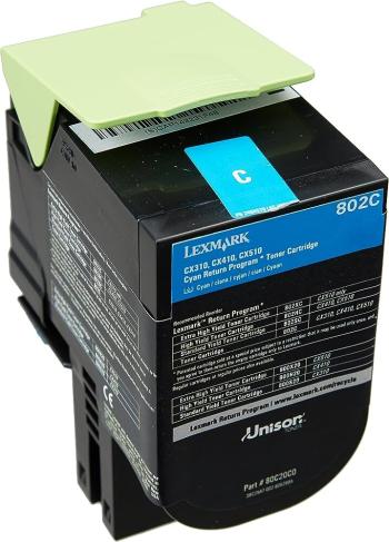 Lexmark 80C20C0 azurový (cyan) originální toner