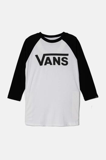 Dětské bavlněné tričko s dlouhým rukávem Vans CLASSIC RAGLAN černá barva, VN0003P3BLK1