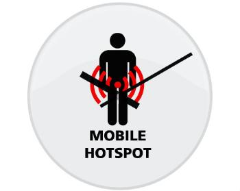 Hodiny skleněné Mobile Hotspot