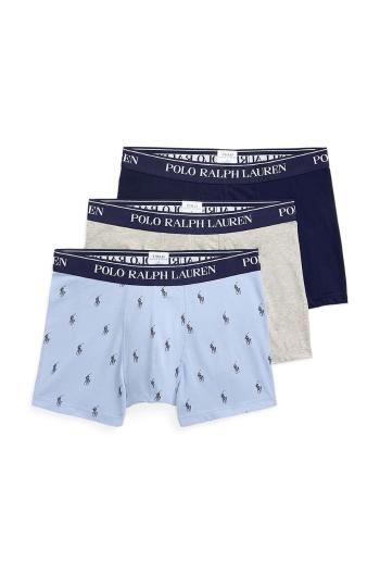 Boxerky Polo Ralph Lauren 3-pack pánské, šedá barva, 714830299