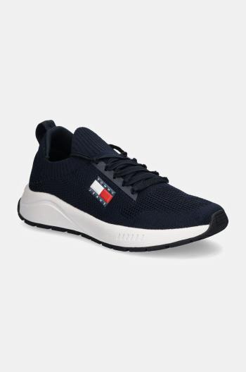 Sneakers boty Tommy Jeans TJM RUNNER KNTITTED tmavomodrá barva, EM0EM01510