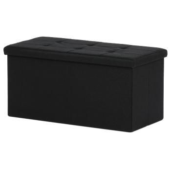 Taburet cu spațiu de depozitare, negru, 76 x 37 x37 c m, negru