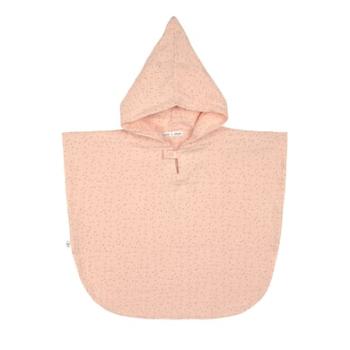 LÄSSIG peach Dětské koupací pončo Muslin Dots rose