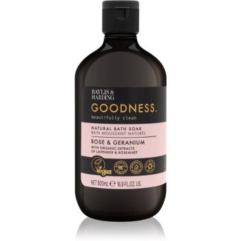 Baylis & Harding Goodness Rose & Geranium pěna do koupele s vůní květin 500 ml