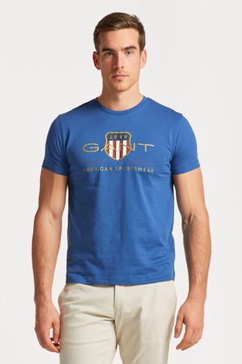 TRIČKO GANT D2. ARCHIVE SHIELD SS T-SHIRT LAKE BLUE