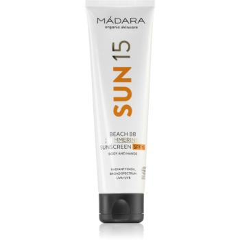 Mádara Beach BB opalovací krém na tělo se třpytkami SPF 15 100 ml