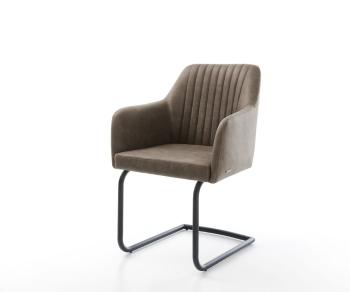 Jídelní židle Greg-Flex taupe vintage konzolová podnož kulatá