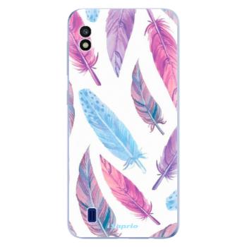 Odolné silikonové pouzdro iSaprio - Feather Pattern 10 - Samsung Galaxy A10