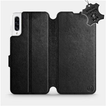 Flip pouzdro na mobil Samsung Galaxy A30s - Černé - kožené - Black Leather (5903516062881)