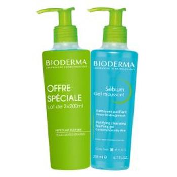 Bioderma Sada čisticích pěnivých gelů pro smíšenou až mastnou pleť Sébium Gel Moussant Duo