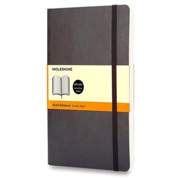 MOLESKINE L, měkké desky, linkovaný, černý (QP616)