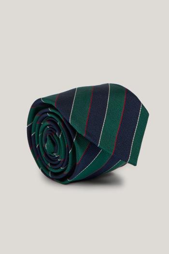 KRAVATA GANT STRIPED SILK TIE DEEP FOREST