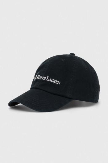 Kšiltovka Polo Ralph Lauren černá barva, s aplikací, 710950138001